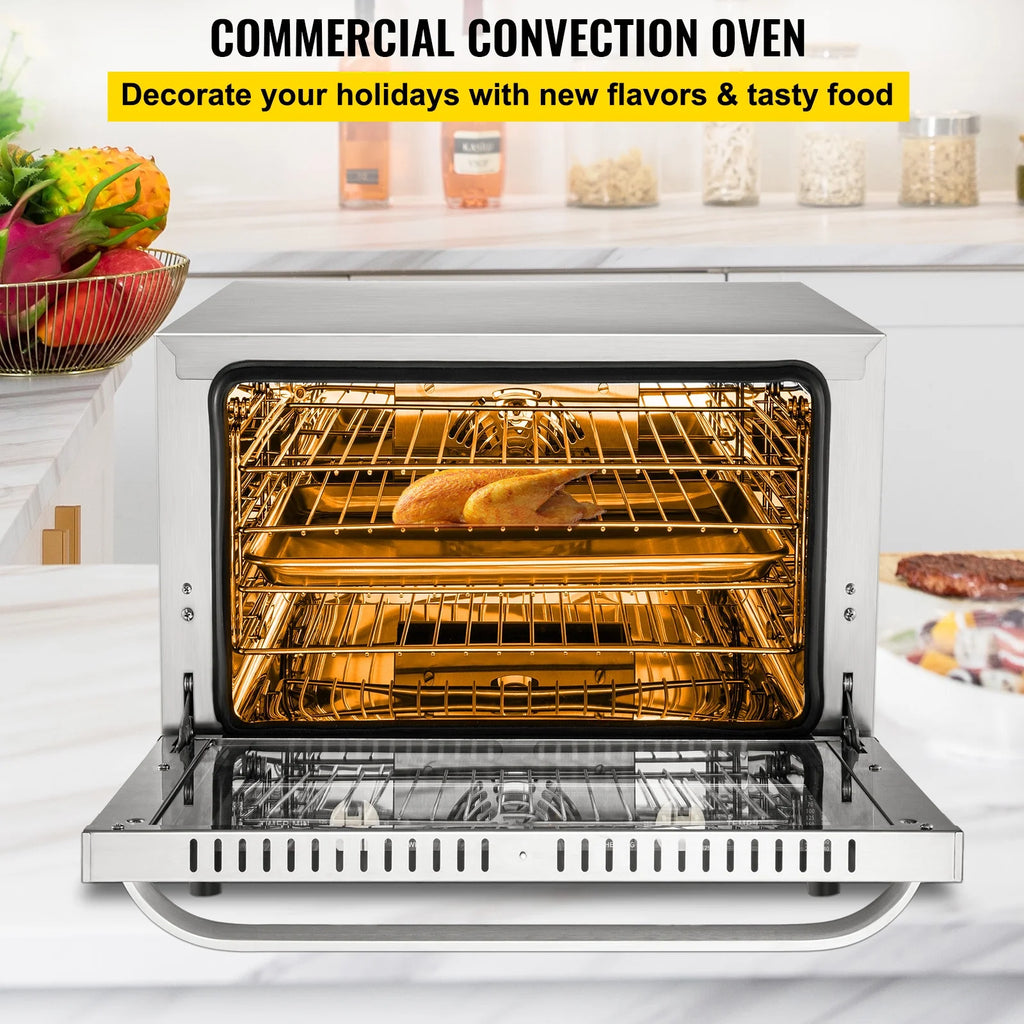 BENTISM Countertop Convection Oven Commercial Toaster Baker Stainless 19Qt 120V