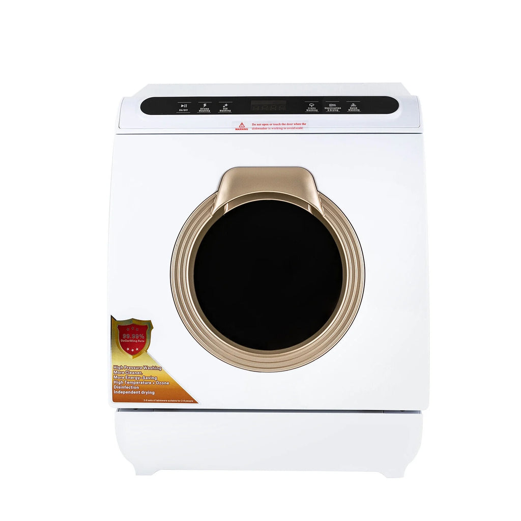 SHZICMY Portable Countertop Dishwasher Air Drying 5 Programs w/ 7L Water Tank Deep Cleaning