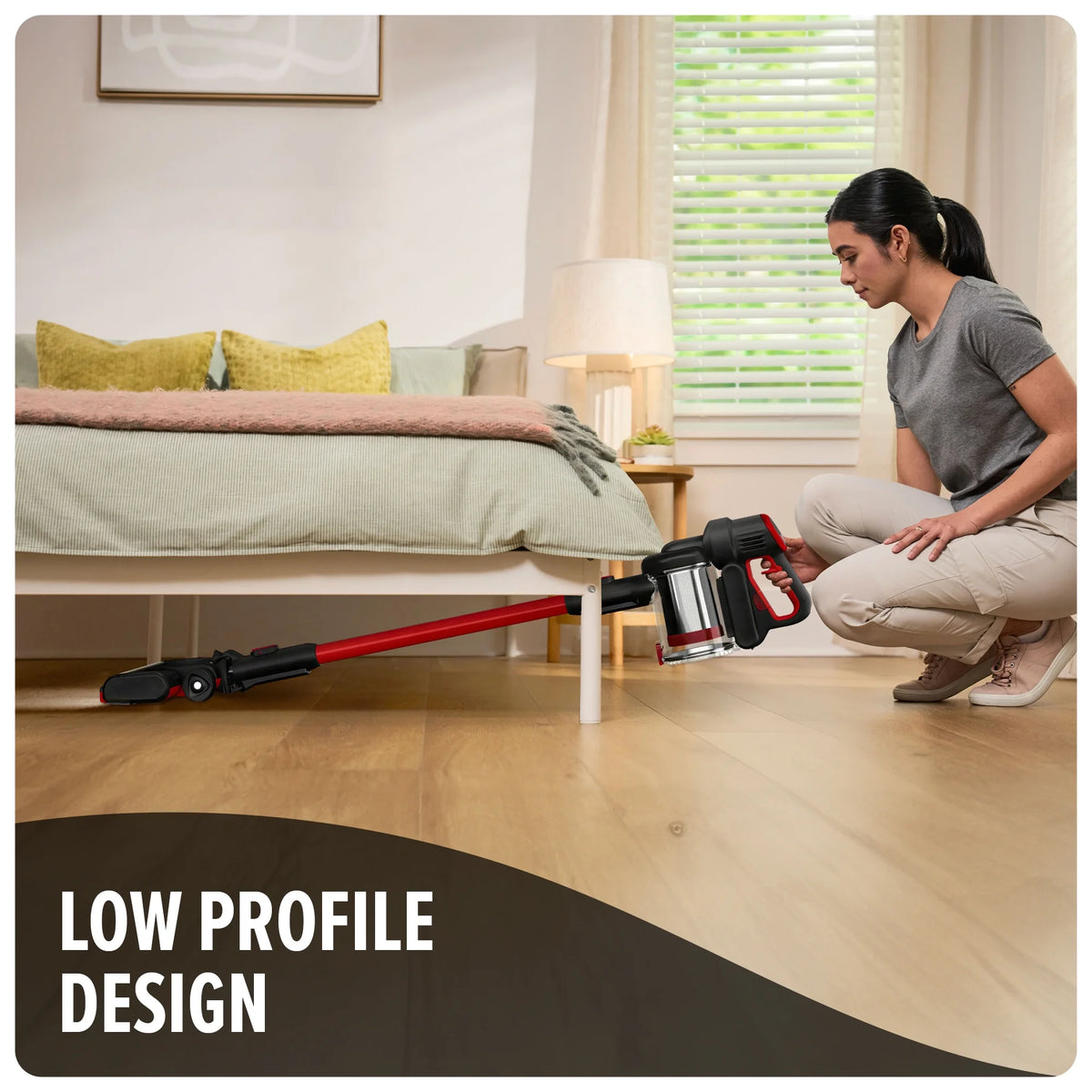 Dirt Devil Cordless Standing Stick Vacuum Cleaner, Carpet & Hard Floors, Above Floor Cleaning, LED Headlights, Lightweight, 25 Min. Run Time, for Home Use, BD57010V