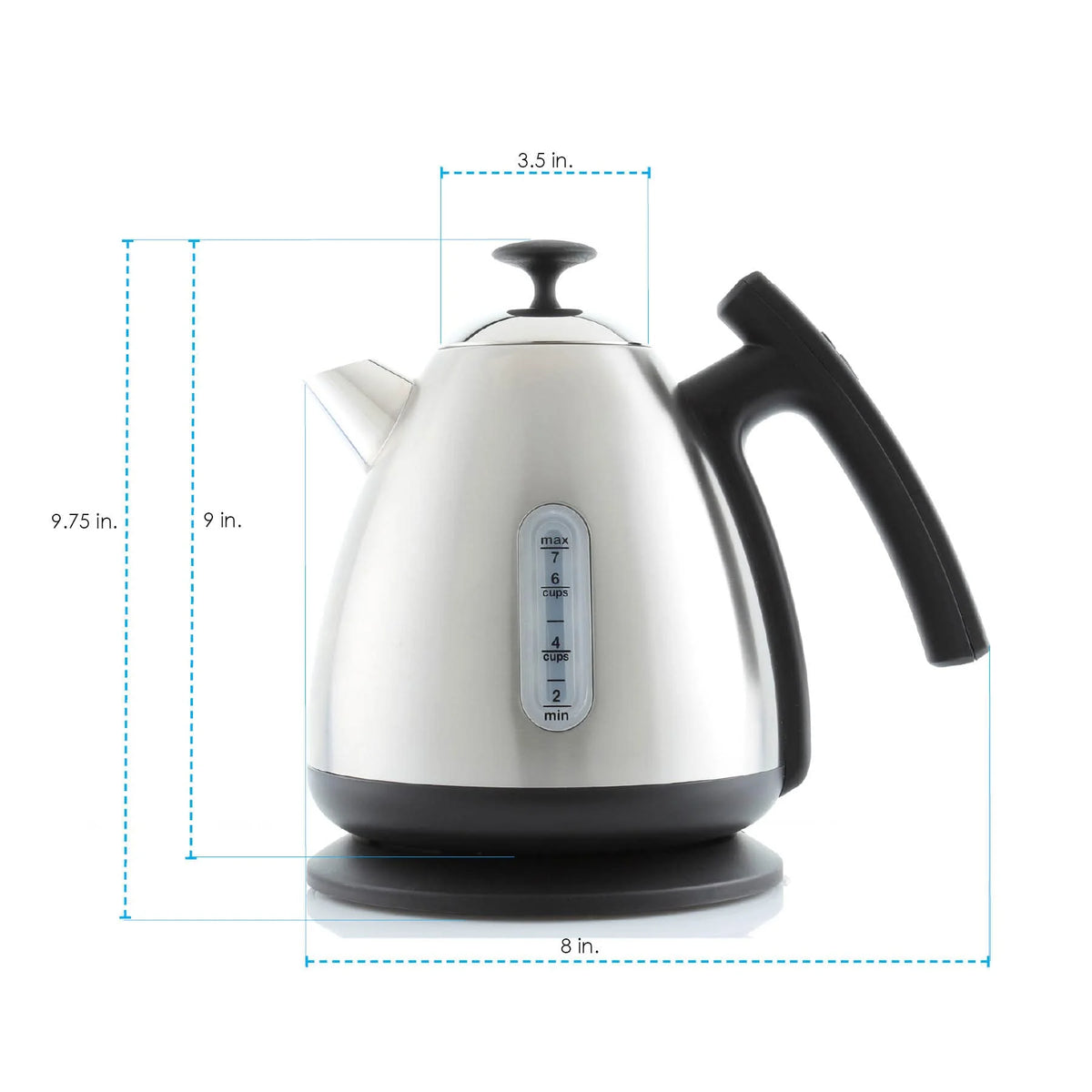 Chantal Vincent Ekettle Electric Water Kettle, 1.8-Quart, Brushed Stainless Steel