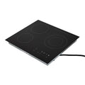 Toolven Electric Cooktop with 9 Heating Levels, 3 Burners, and Far Infrared Heating Technology for Fast and Even Cooking