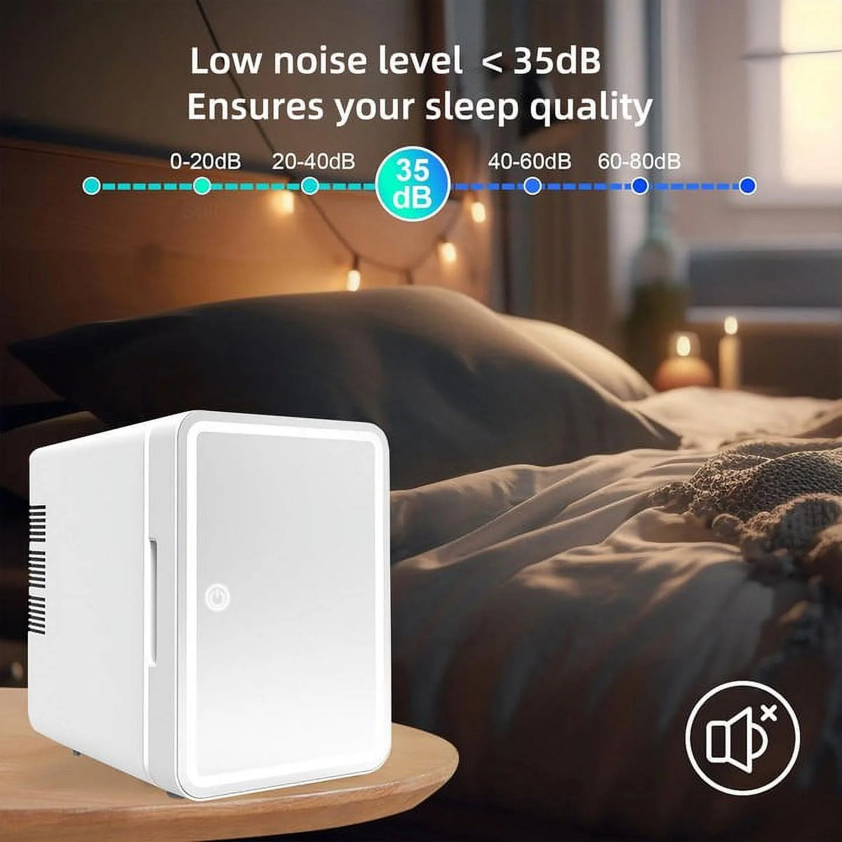Car Refrigerator 6L Beauty M Irror LED Light Dormitory Mini Refrigerator Cosmetics Facial M Ask Refrigerator High-quality