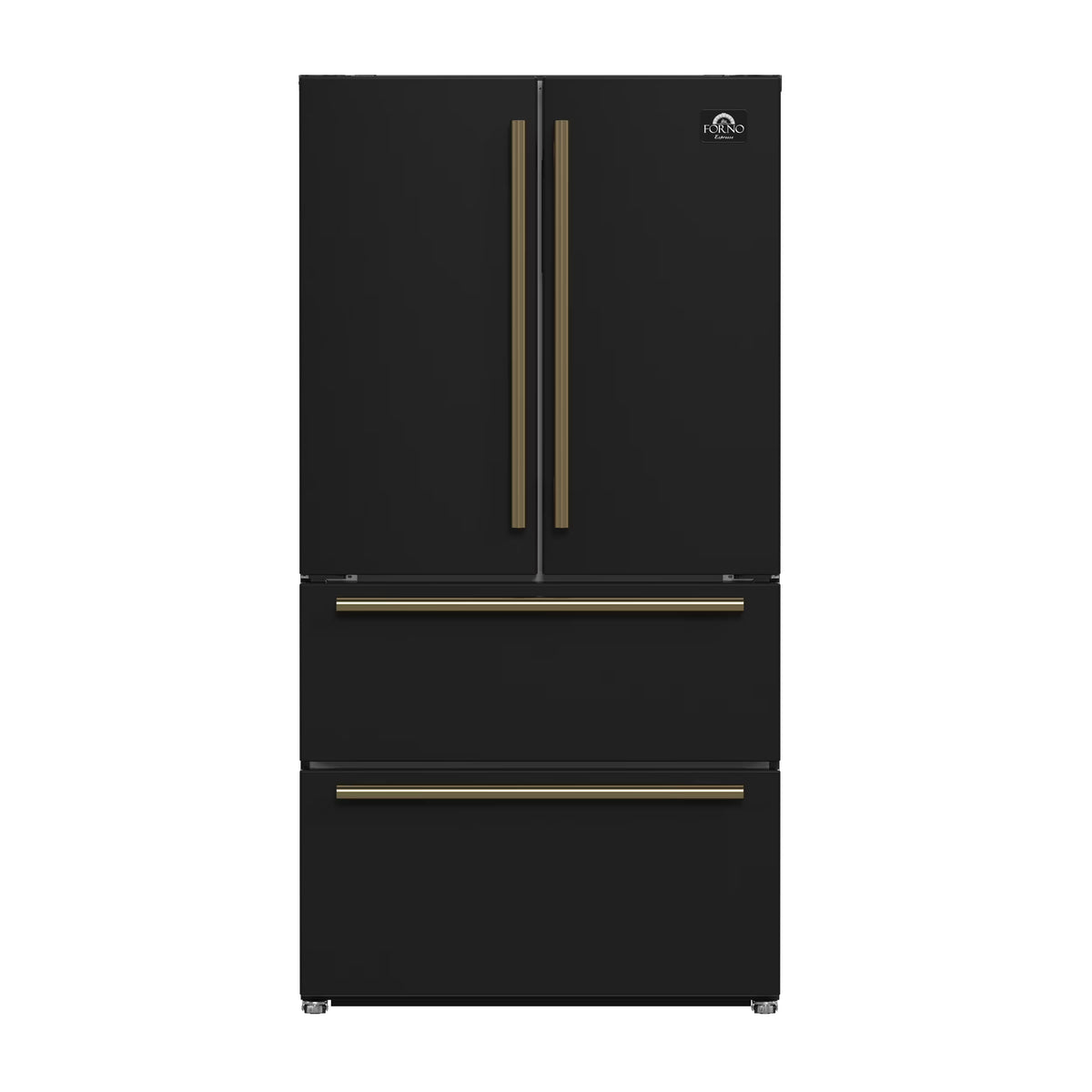 Forno Espresso Moena 36-inch French Door Refrigerator in Black, 19.2 Cu.ft