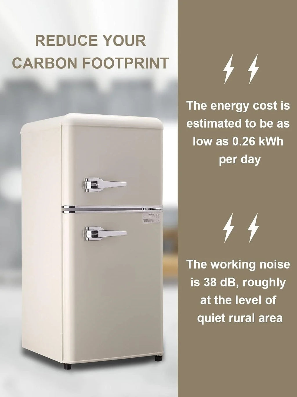 GGTB 3.0 Cu.ft Two Door Small Refrigerator with Freezer, Compact Retro Mini Refrigerator for Dorm, Office, Bar, RV, Bedroom, Red