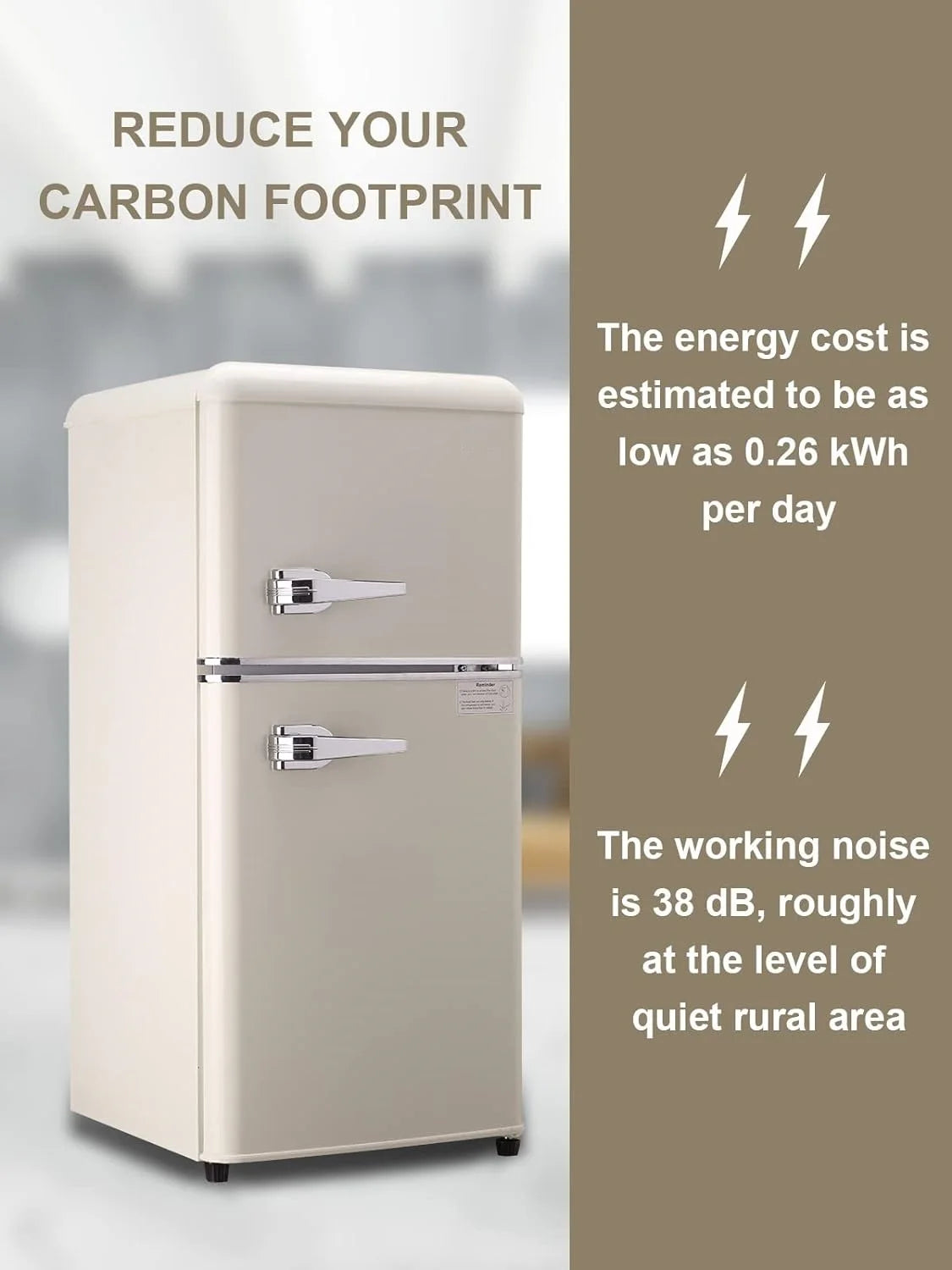 GGTB 3.0 Cu.ft Two Door Small Refrigerator with Freezer, Compact Retro Mini Refrigerator for Dorm, Office, Bar, RV, Bedroom, Red