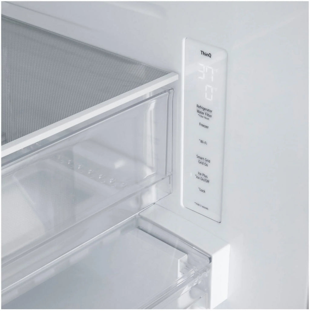LG Counter Depth French Three Door Refrigerator, Silver