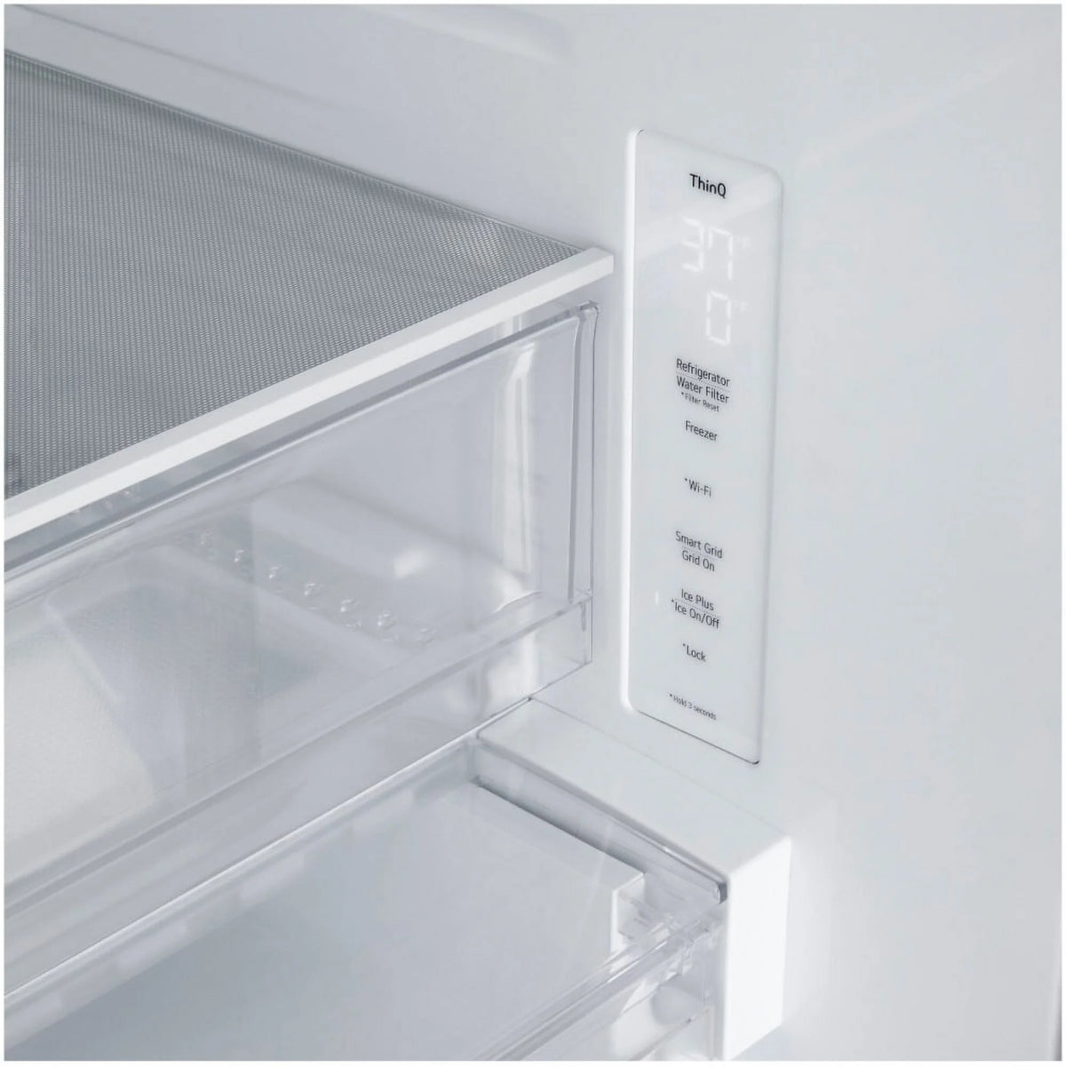 LG Counter Depth French Three Door Refrigerator, Silver
