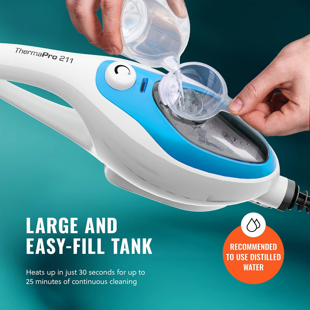 Pursteam ScrubMaster Steam Mop with Dual Scrubbing Head, LED Headlights, Adjustable Steam Control, Anti-Slip Swivel Head, Cable Holder & Upright Lock