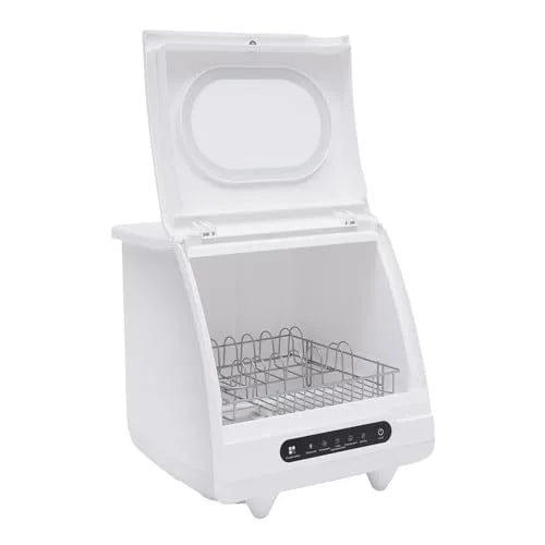 Portable Mini Dishwasher Countertop, 1200W 5 Washing Programs Display Washing Programs Table Top Dishwasher, With 360��Dual Spray, Portable Compact Dishwasher, L15.7xW15.7xH17.72in