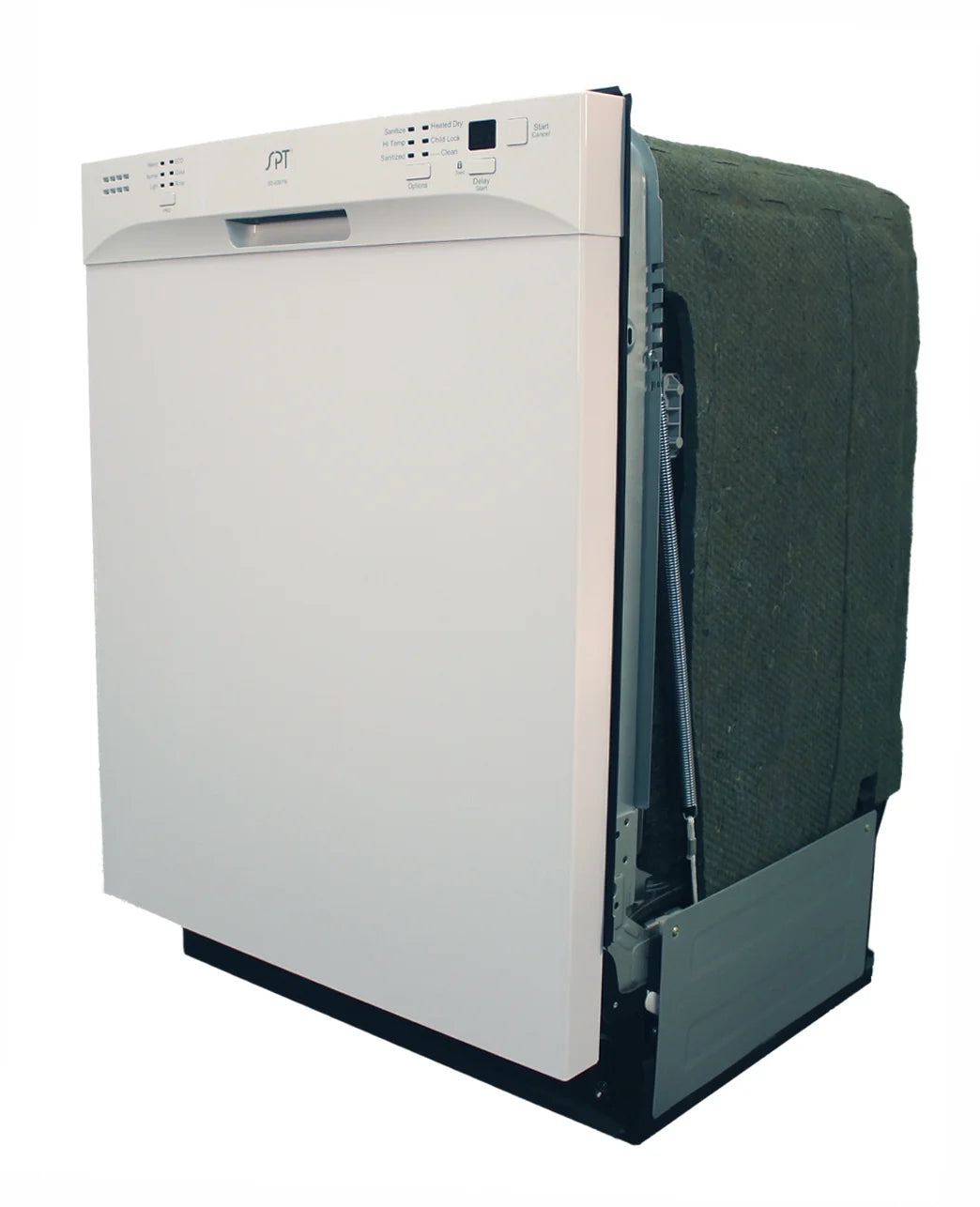 Sunpentown Energy Star 24�� Built-In Stainless Steel Tall Tub Dishwasher with Heated Drying, White SD-6501W