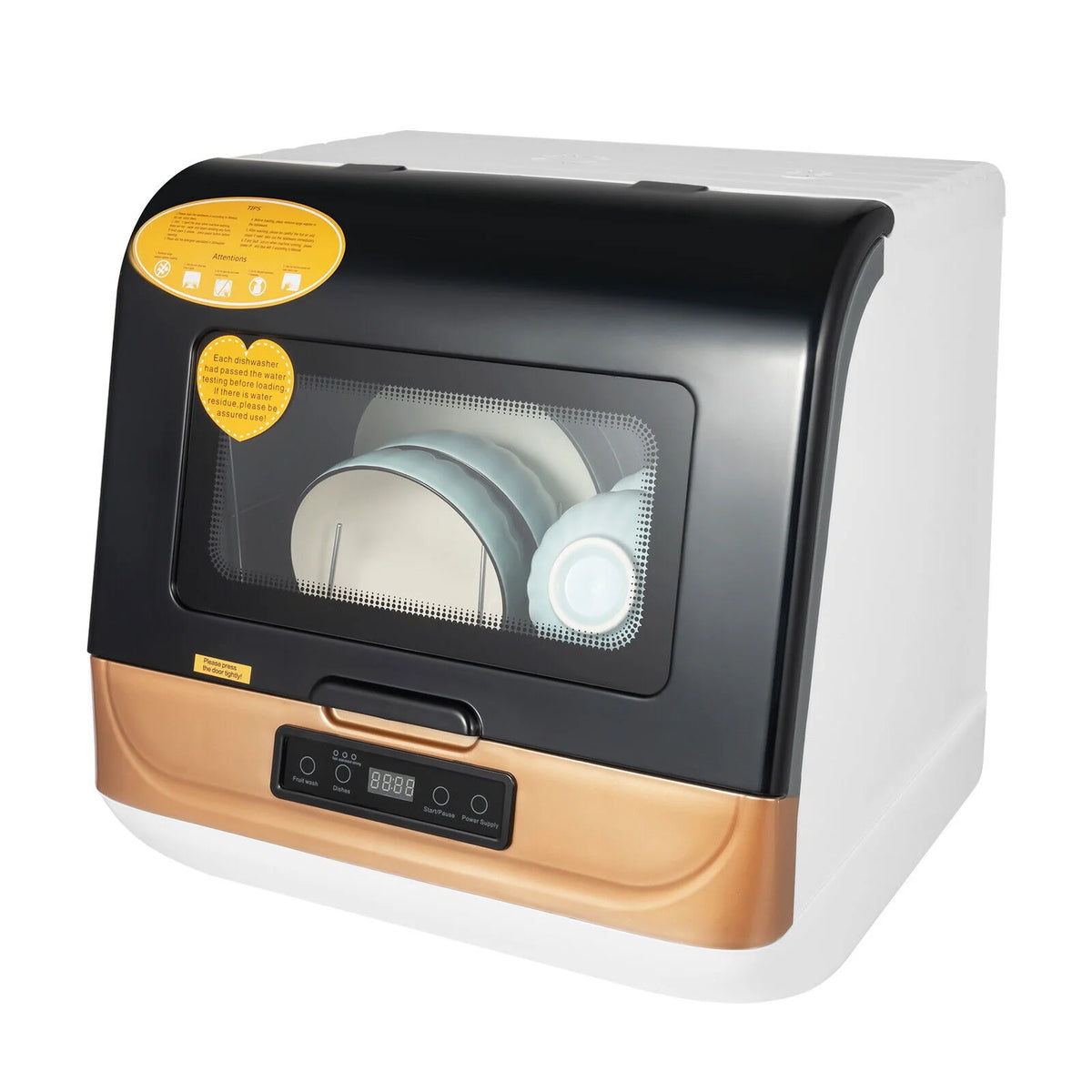 Dish washer Large Capacity Portable Washer Mini Dish Washer Compact Counter-top for clean tableware, vegetables, fruits