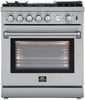 Forno Lazio 30-Inch Freestanding Gas Range, 4 Burners, Convection Oven, Energy Efficient