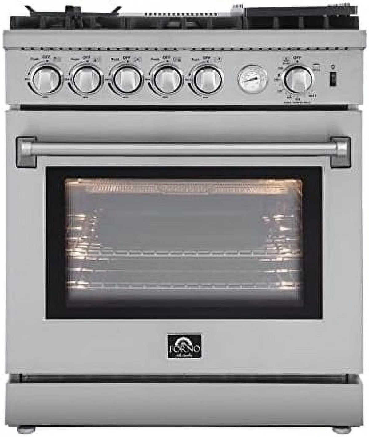 Forno Lazio 30-Inch Freestanding Gas Range, 4 Burners, Convection Oven, Energy Efficient