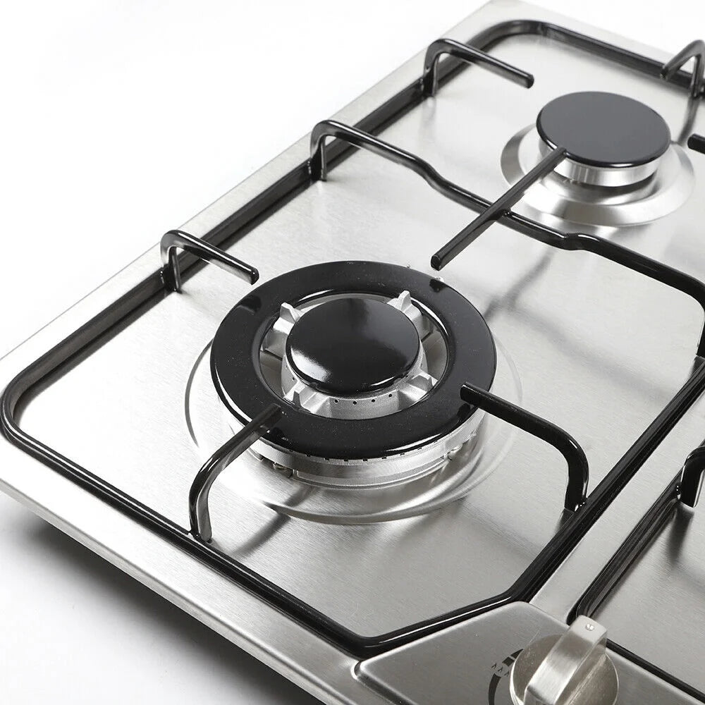 23" Kitchen Gas Cooktop Stove Top 4 Burners Built-In LPG/NG Natural Gas Cooktops Gas Range Stove 4 Burner Stainless Steel Cook Top Battery Ignition Gas Cooktop Stove Top Stainless Steel