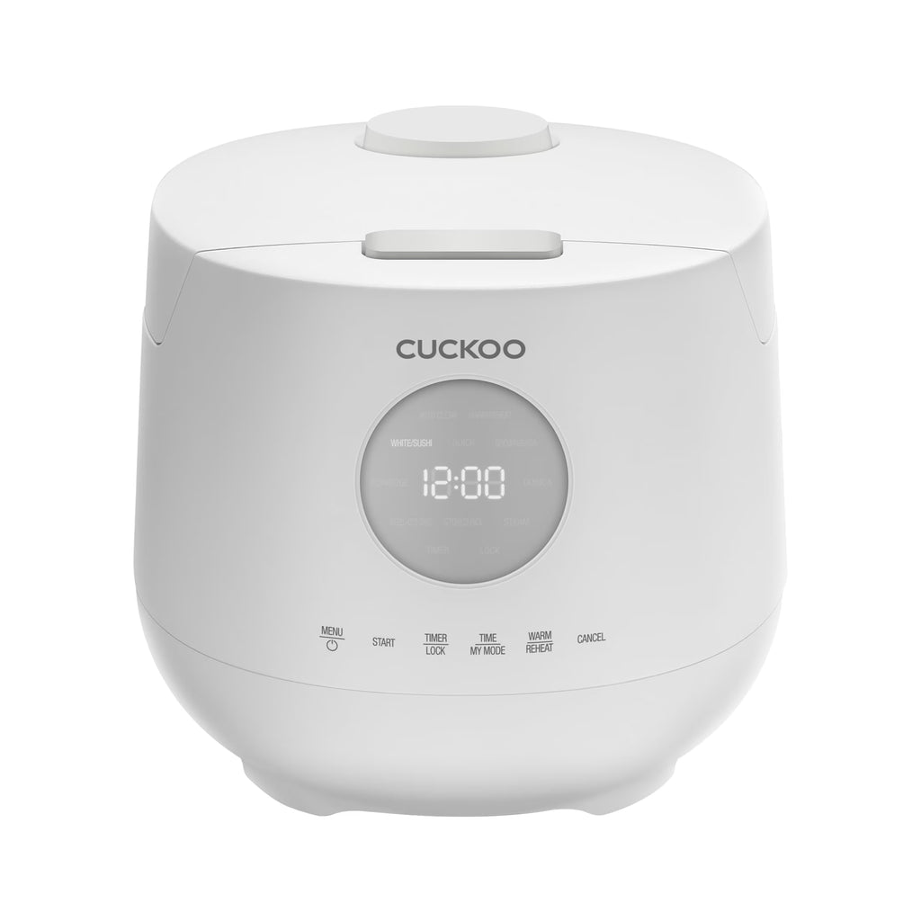 CUCKOO Rice Cooker 12 Cups Cooked Warmer with Nonstick Pot 13 Menu Options and Micom Fuzzy Logic Tech with Auto Clean Feature in Gray