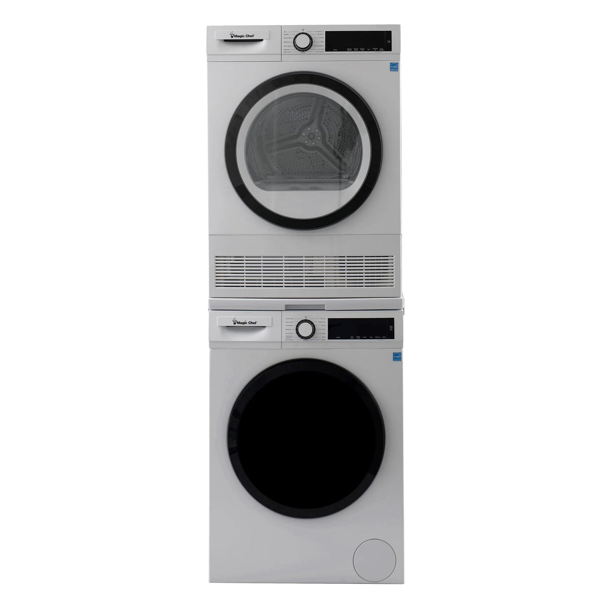 Magic Chef 4.0 cu. ft. Ventless, Condensing Front Load Stackable Electric Dryer, 24 in. in White in White