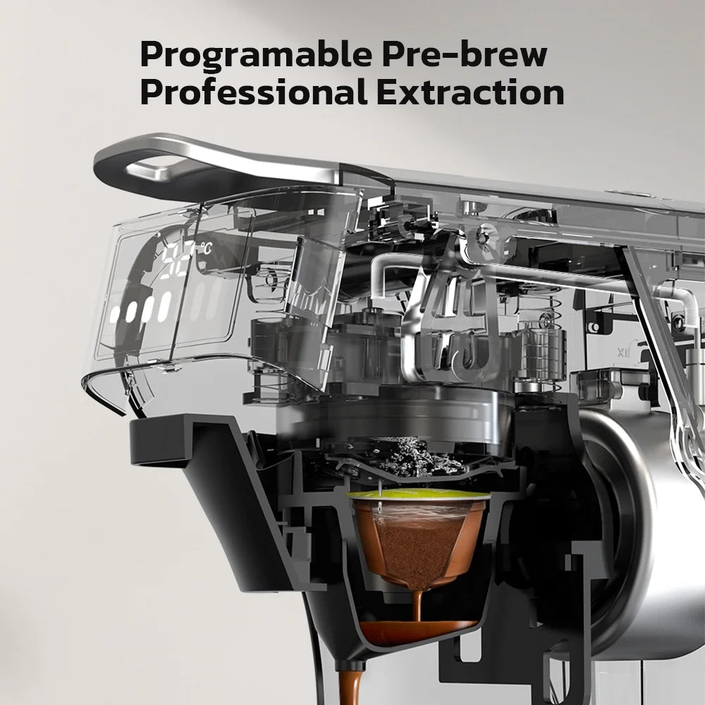 HiBREW 6in1 Pods Coffee Machine Multiple Espresso Cafetera Cappuccino Coffee Maker H1B Beige