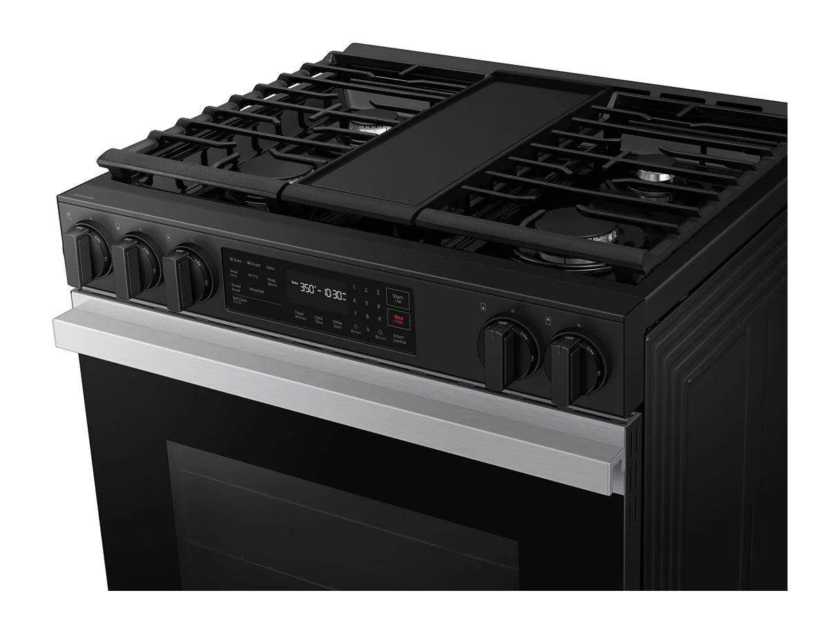 Samsung Bespoke Smart Slide-In Gas Range 6.0 cu. ft. with Air Fry & Precision Knobs NSG6DG8300SR
