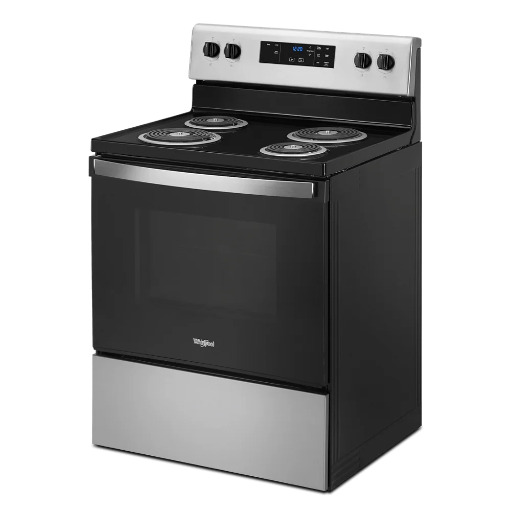 WHIRLPOOL WFC150M0JW 30" freestanding coil electric range