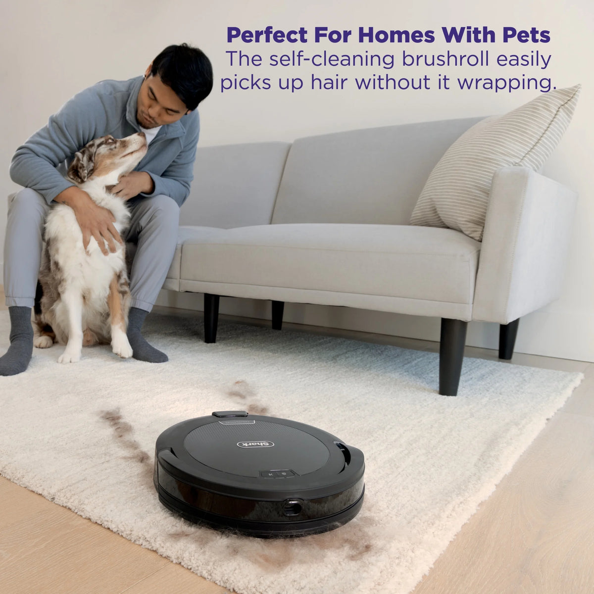 Shark Navigator Robot Vacuum and Self-Empty Base with Bagless, 45-Day Capacity Self-Empty Base and SmartPath Navigation, Black, RV2100AE