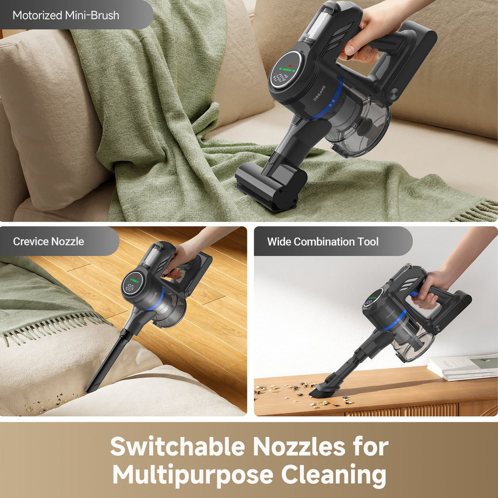 dreame U10 Cordless Stick Vacuum 100AW Suction Power 40-Minute Runtime LED Light