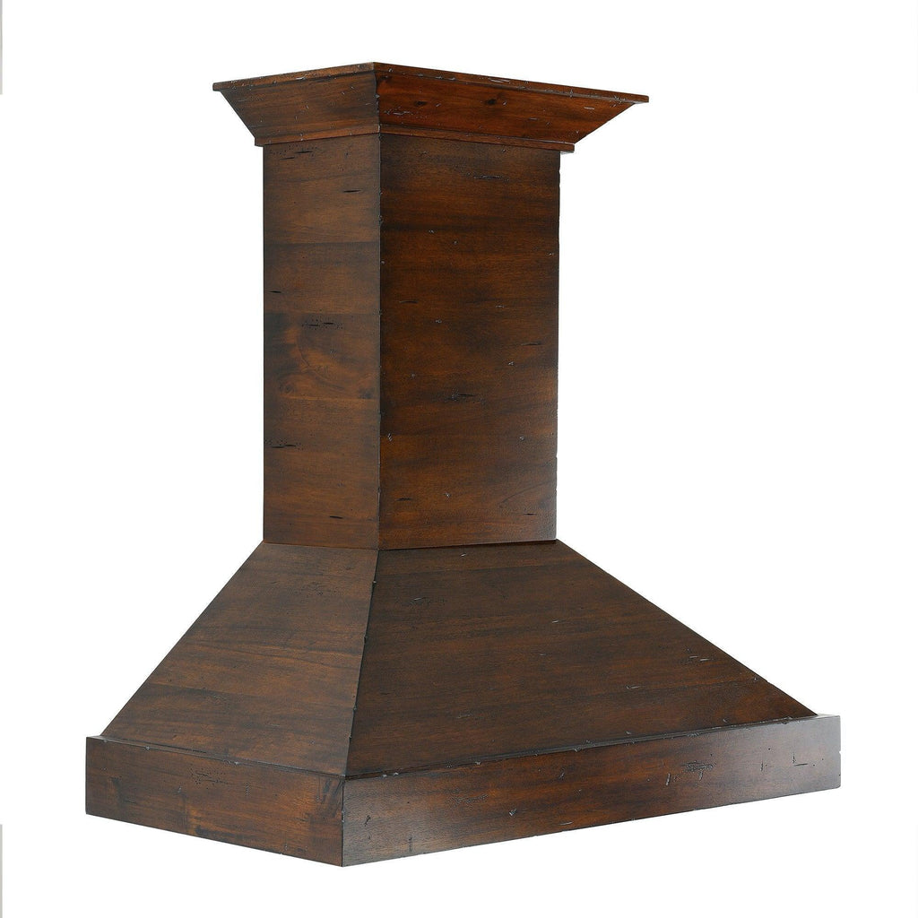 ZLINE 30 in. Wooden Wall Mount Range Hood in Black - Includes Motor