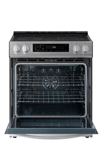 Kenmore 5.6 Cu. Ft. Front-Control 5 Element Electric Range Stove 240 Volts with Dual Ring Elements, Steam Clean, Precision Set Controls