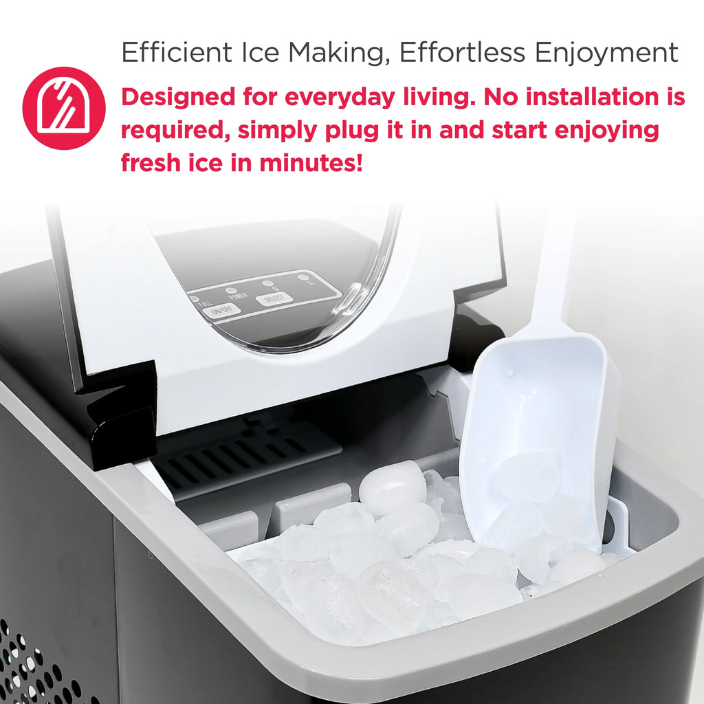Frigidaire 26 lb. Countertop Ice Maker EFIC117-SS, Red Stainless Steel