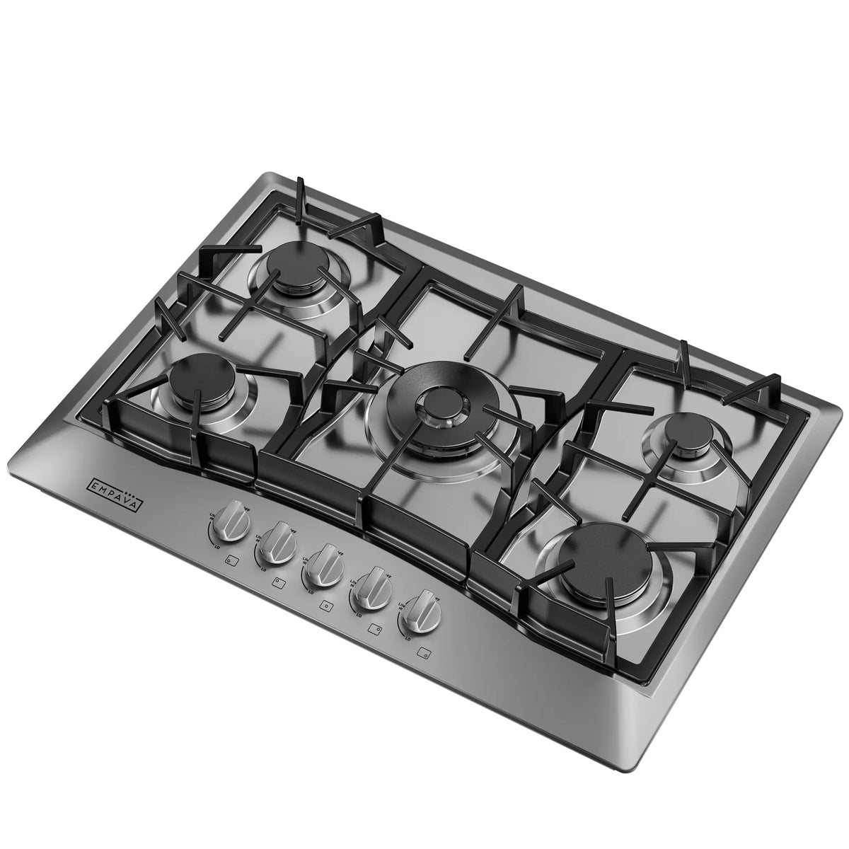 Empava 30'' Built-in Gas Stove Top - Stainless Steel LPG Natural Gas Cooktop - 5 Sealed Burners