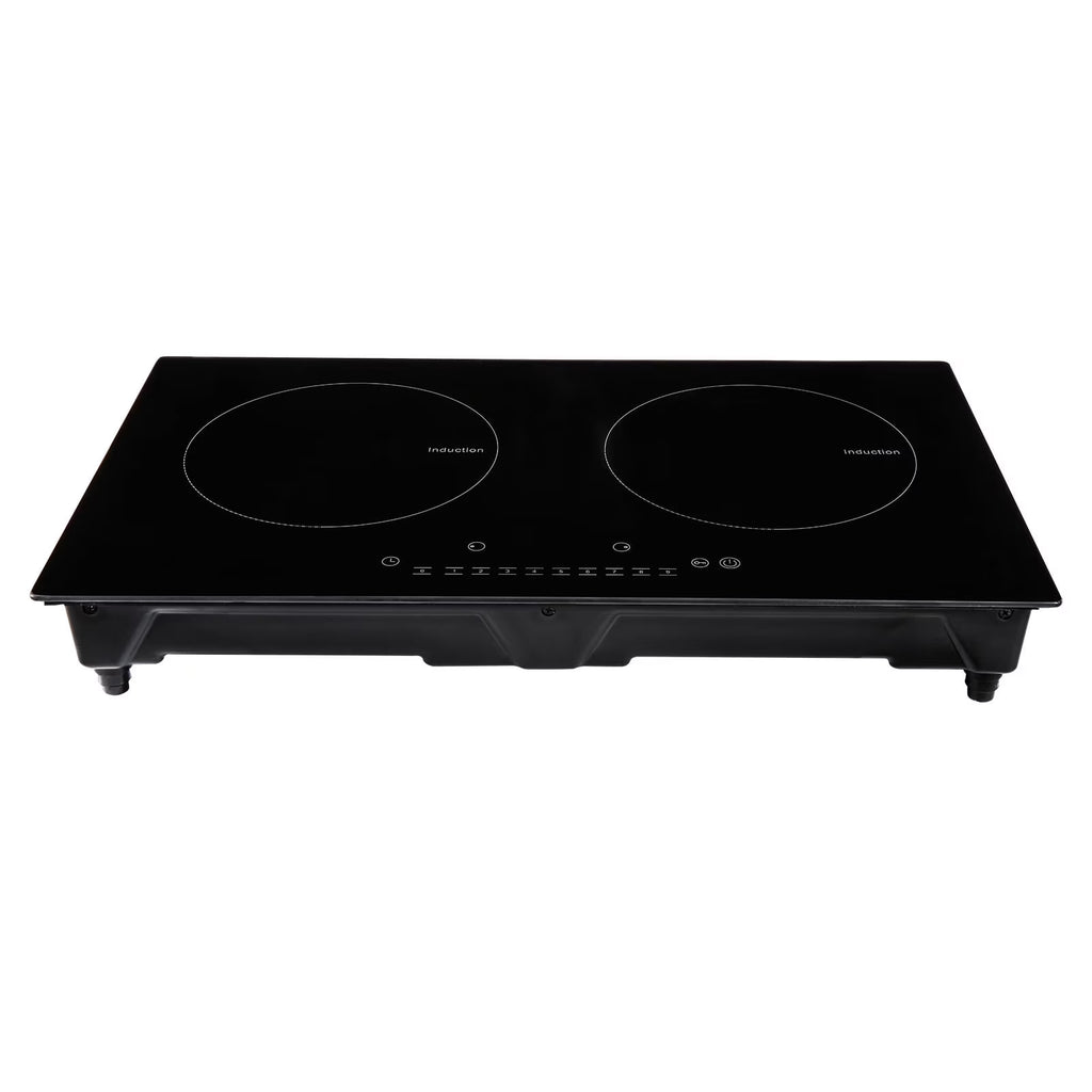 KFFKFF 2 Burners Ceramic Glass Stove Top Touch Control 24 inch Electric Cooktop