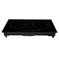 KFFKFF 2 Burners Ceramic Glass Stove Top Touch Control 24 inch Electric Cooktop