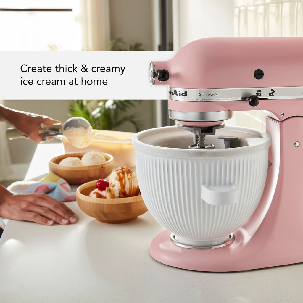 KitchenAid 2-Qt White Ice Cream Maker Attachment, KSMICM