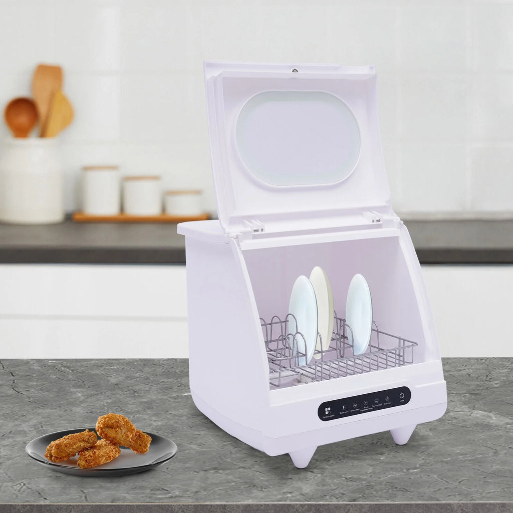 Miumaeov Compact Mini Dishwasher with Full Panel Control, 50 dB