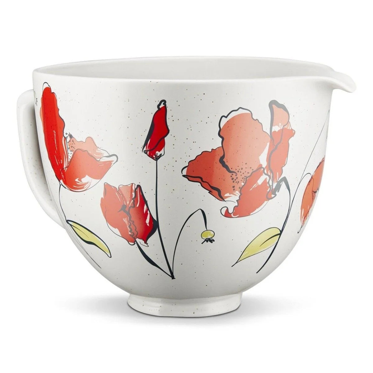 KitchenAid 5-Quart Poppy Ceramic Bowl | Fits 4.5-Quart & 5-Quart KitchenAid Tilt-Head Stand Mixers