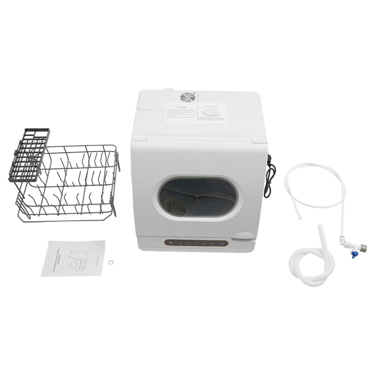 1200W mini Portable Countertop Dishwasher 360�� Rotating Deep Cleaning Dishwasher