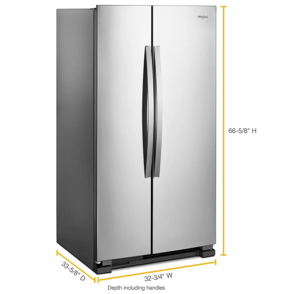 WHIRLPOOL WRS312SNHM side by side freestanding refrigerator