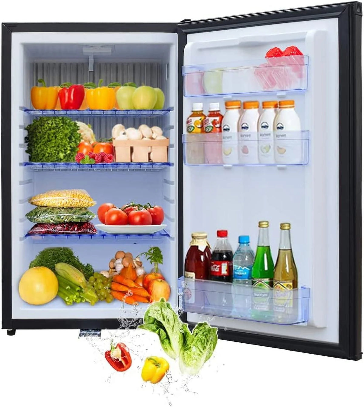Smad 1.7 Cu ft Quiet 2-Way Refrigerator Dometic RV Camper Fridge Car Cooler Bedroom, Reversible Door