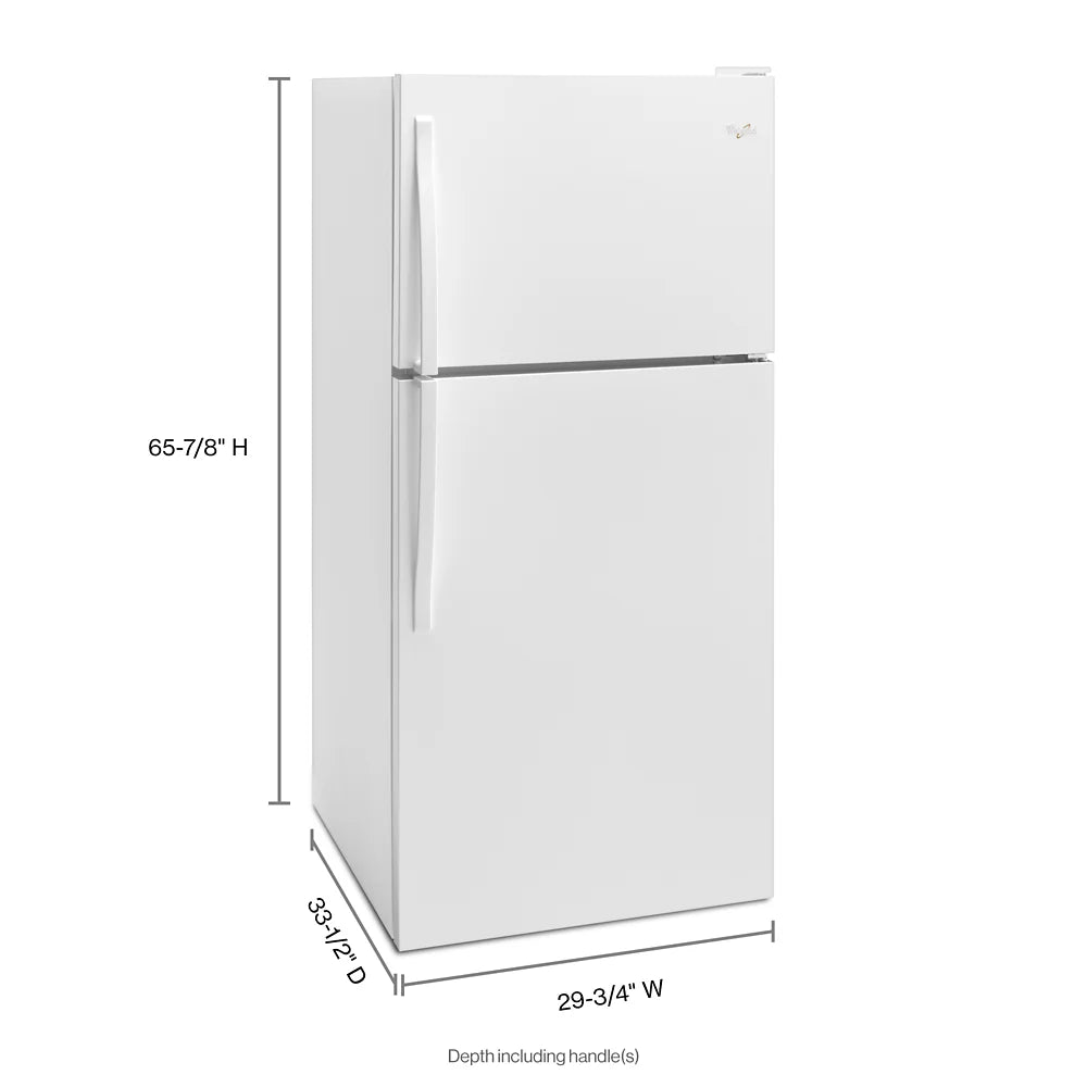 WHIRLPOOL WRT318FZDW 30-inch Wide Top Freezer Refrigerator - 18 cu. ft.