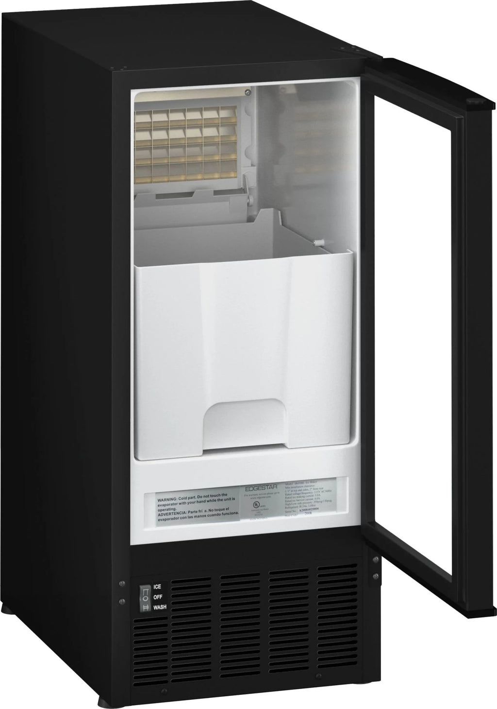 Edgestar Ib450p 15" Wide 25 Lbs. Capacity Free Standing And Undercounter Ice Maker -