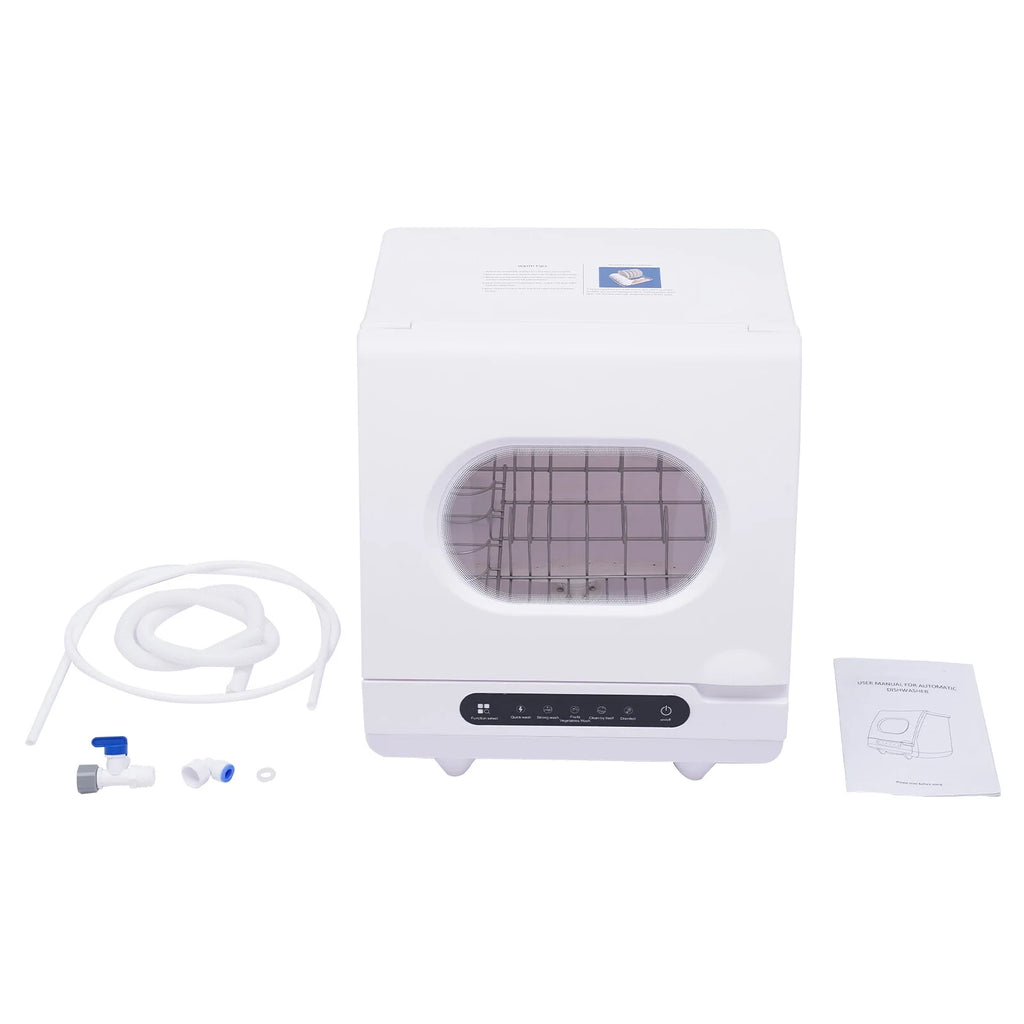 110V 1200W Portable Countertop Dishwasher with 12 Water Outlets and 360?�� Spraying Cleaning 15.74*15.74*17.71in for Homes, Apartments, Dormitories