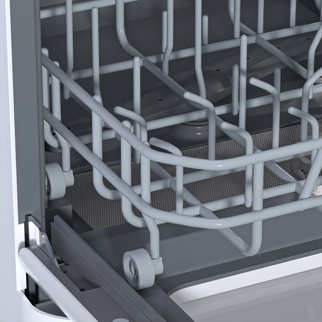 Happydeer Portable Countertop Dishwasher with 5L Water Tank, Automatic Smart Countertop Dishwasher, Mini Dishwasher with 5 Place Settings, 2-Tier Rack, 3-Spray Arm, Air-Dry Function