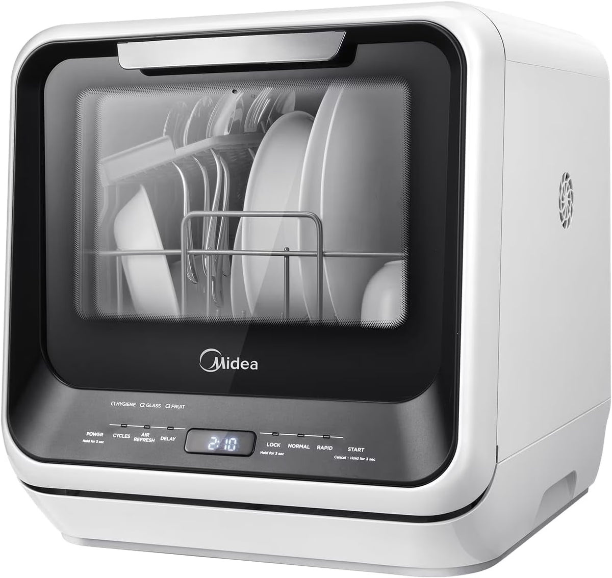 Midea Black Portable Countertop Dishwasher
