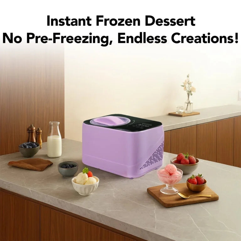 Whynter 0.8 Quart Compact Automatic Ice Cream Maker with Stainless Steel Bowl, Lilac Haze ICM-080-LH