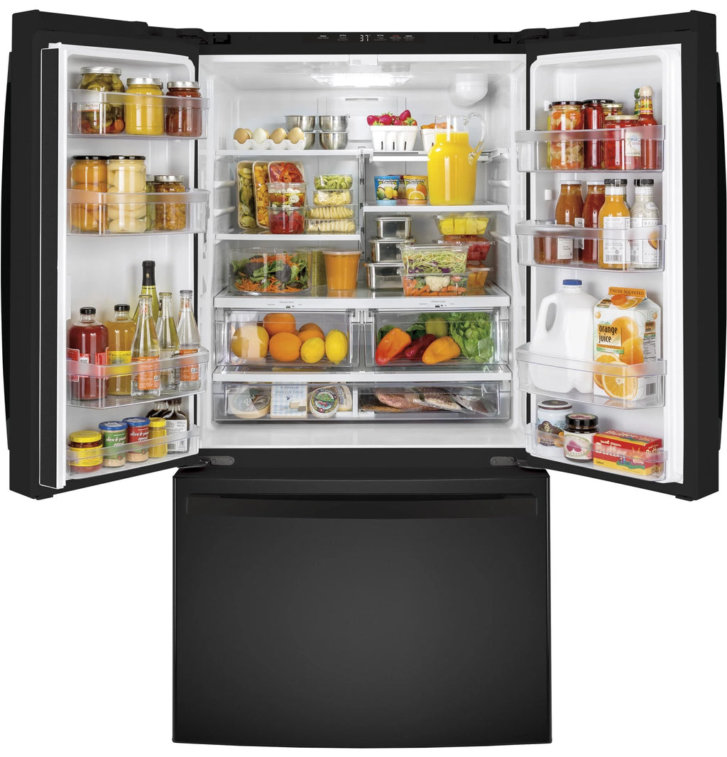 GE APPLIANCES GNE27JGMBB french door freestanding refrigerator