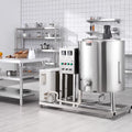 KFFKFF 150L Commercial Milk Pasteurization Machine Automatic Pasteurizer Ice Cream Juice Beer Pasteurizer with Cooling and Warming Function Stainless Steel