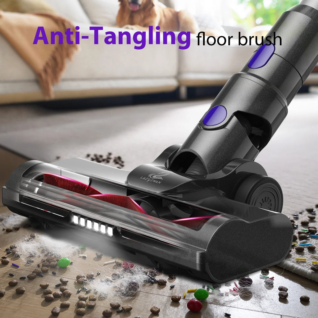 Lazyswan Cordless Vacuum 23000Pa 40min Runtime Lightweight Stick Vacuum for Carpet, Hardwood, Pet Hair - HEPA, Wall Mount Included