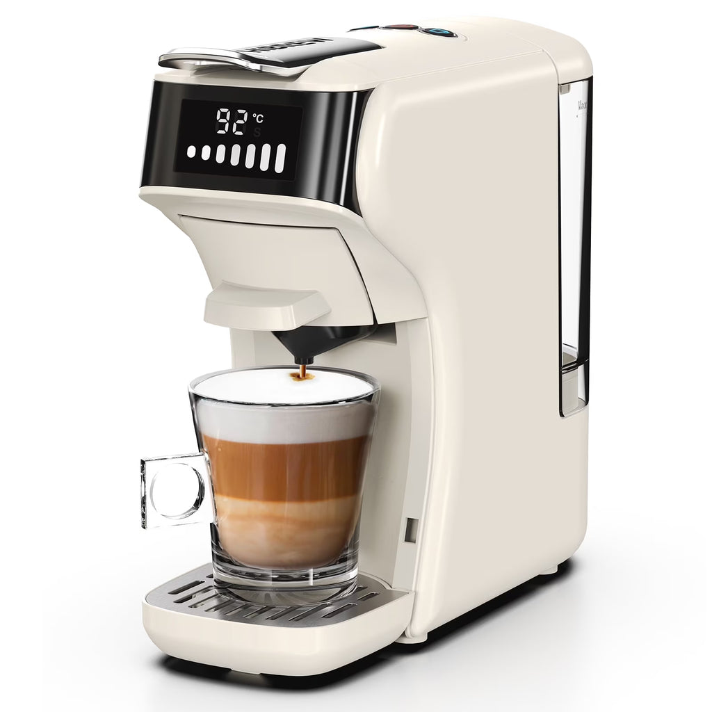 HiBREW 6in1 Pods Coffee Machine Multiple Espresso Cafetera Cappuccino Coffee Maker H1B Beige