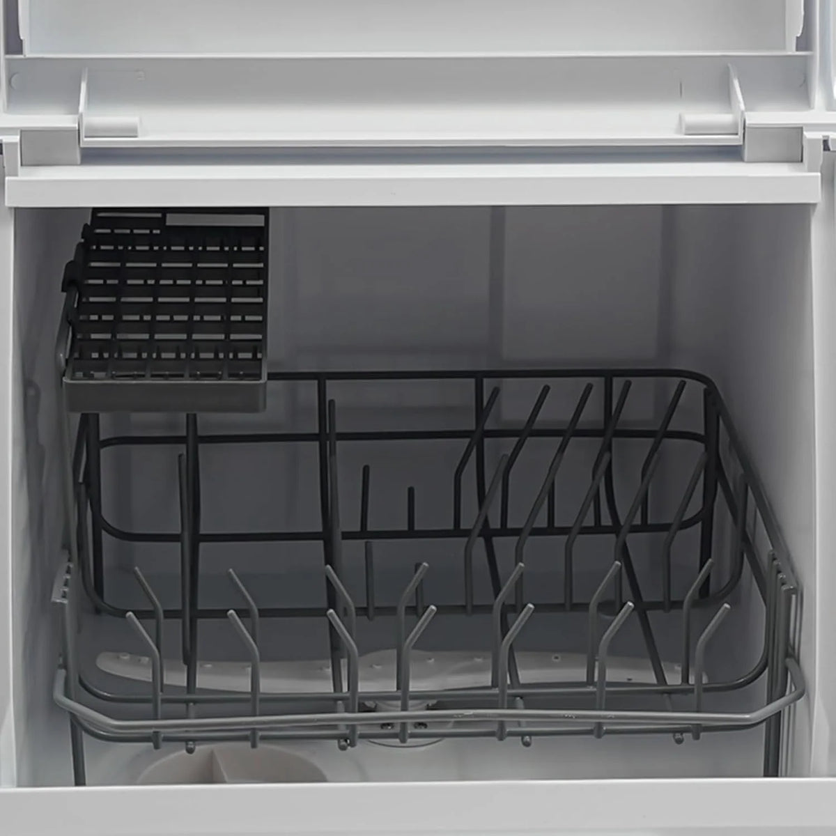 Portable Countertop Dishwasher, 1200W Mini Dishwasher with 12 Water Outlets and 360�� Spraying Cleaning, White Fully Automatic Dishwashing Machine for Homes, Dormitories, Recreational Vehicle