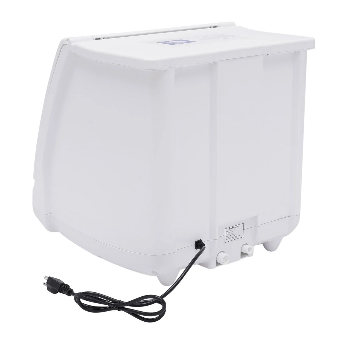 Flip-top Dishwasher White 5 intelligent washing functions Portable Countertop Dishwasher Compact  Low Noise Mini Dishwasher with Water Tank Leak-Proof Dry