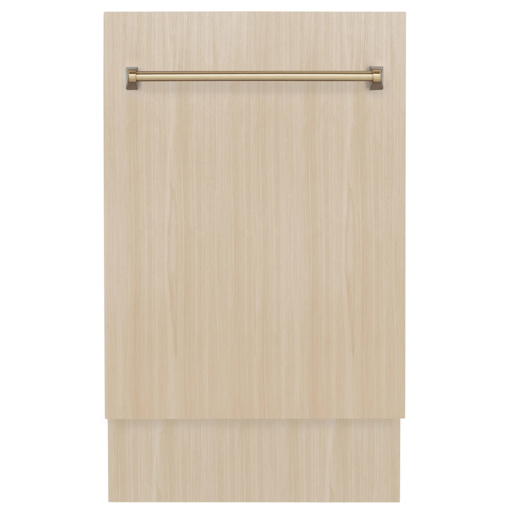 Zline Dwvz-18-Cb 18" Wide 10 Place Setting Built-In Panel Ready Top Control Dishwasher -